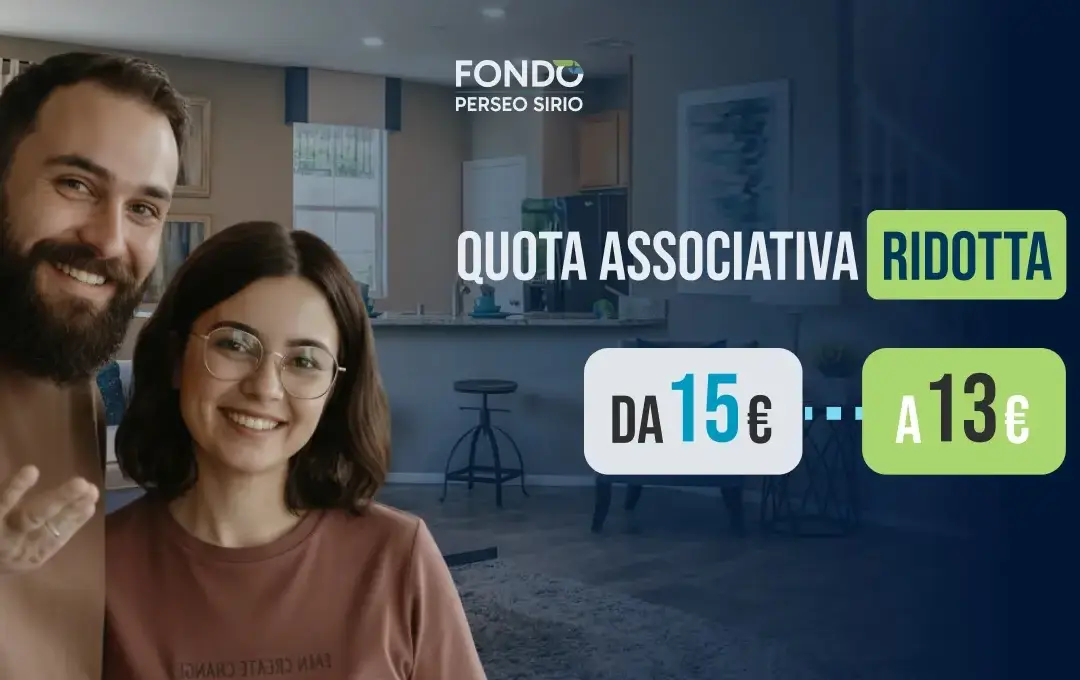 La quota associativa annuale di Fondo Perseo Sirio si riduce da 15 a 13 euro